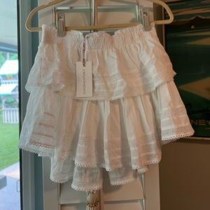 LoveShackFancy brand new white skirt!